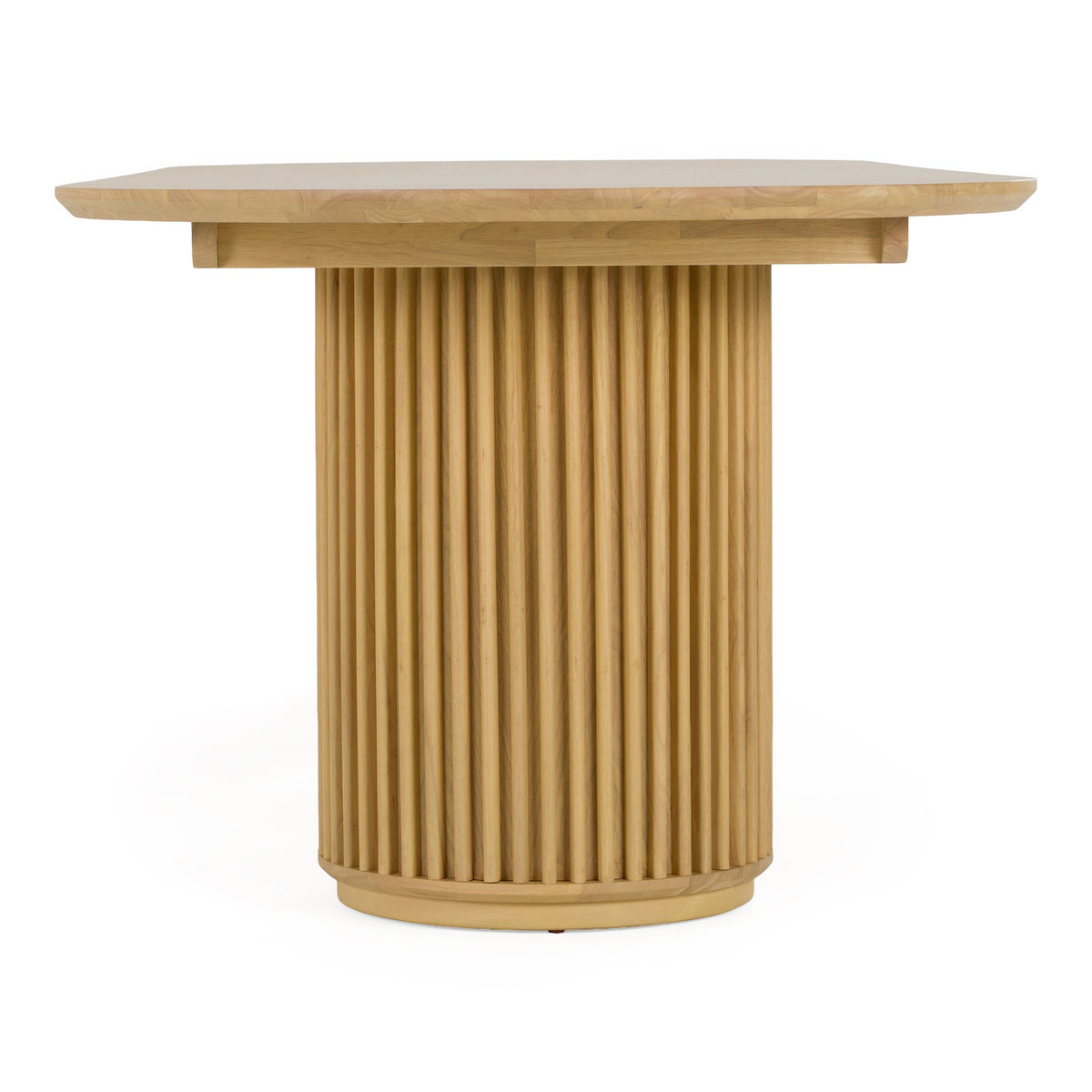 Oval Oak Dining Table, Modern Double Pedestal Kitchen Table
