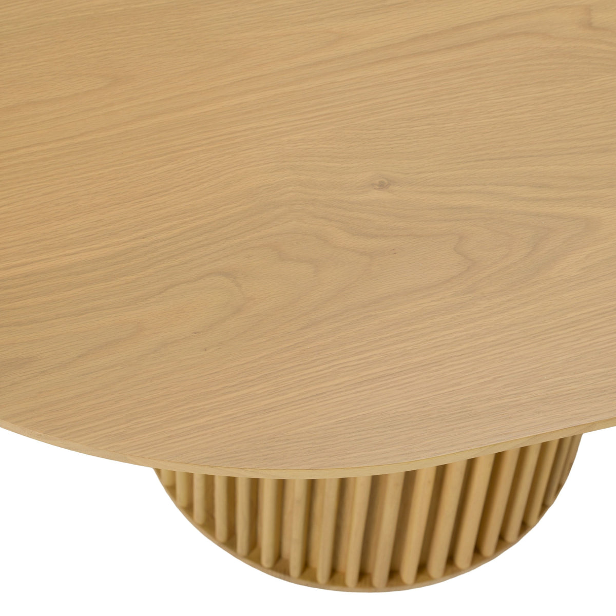 Oval Oak Dining Table, Modern Double Pedestal Kitchen Table