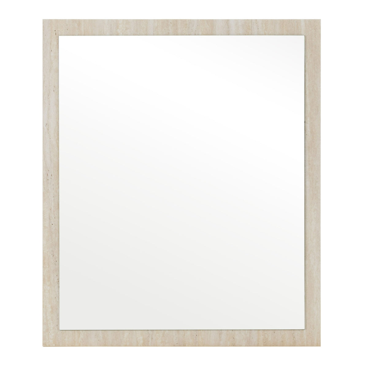Travertine Look Mirror, Modern Stone Finish Dresser Mirror