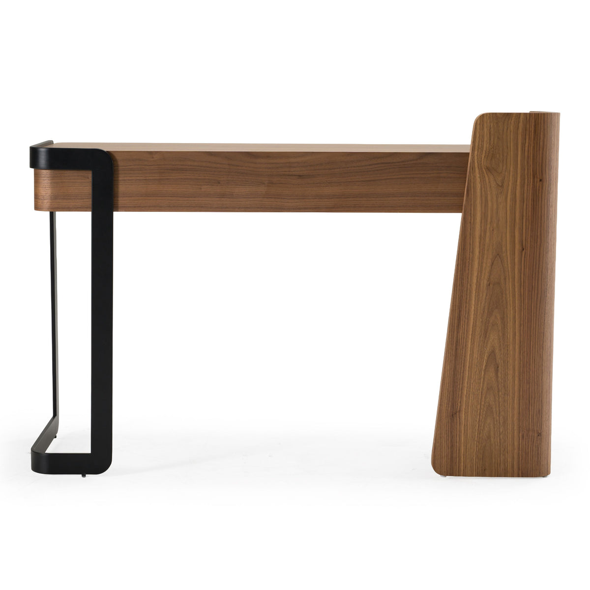 Walnut Writing Desk with Drawers, Modern Home Office Desk