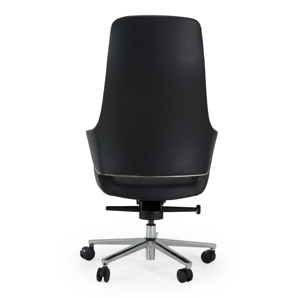 Black Leather Executive Office Chair, Modern Swivel Desk Chair