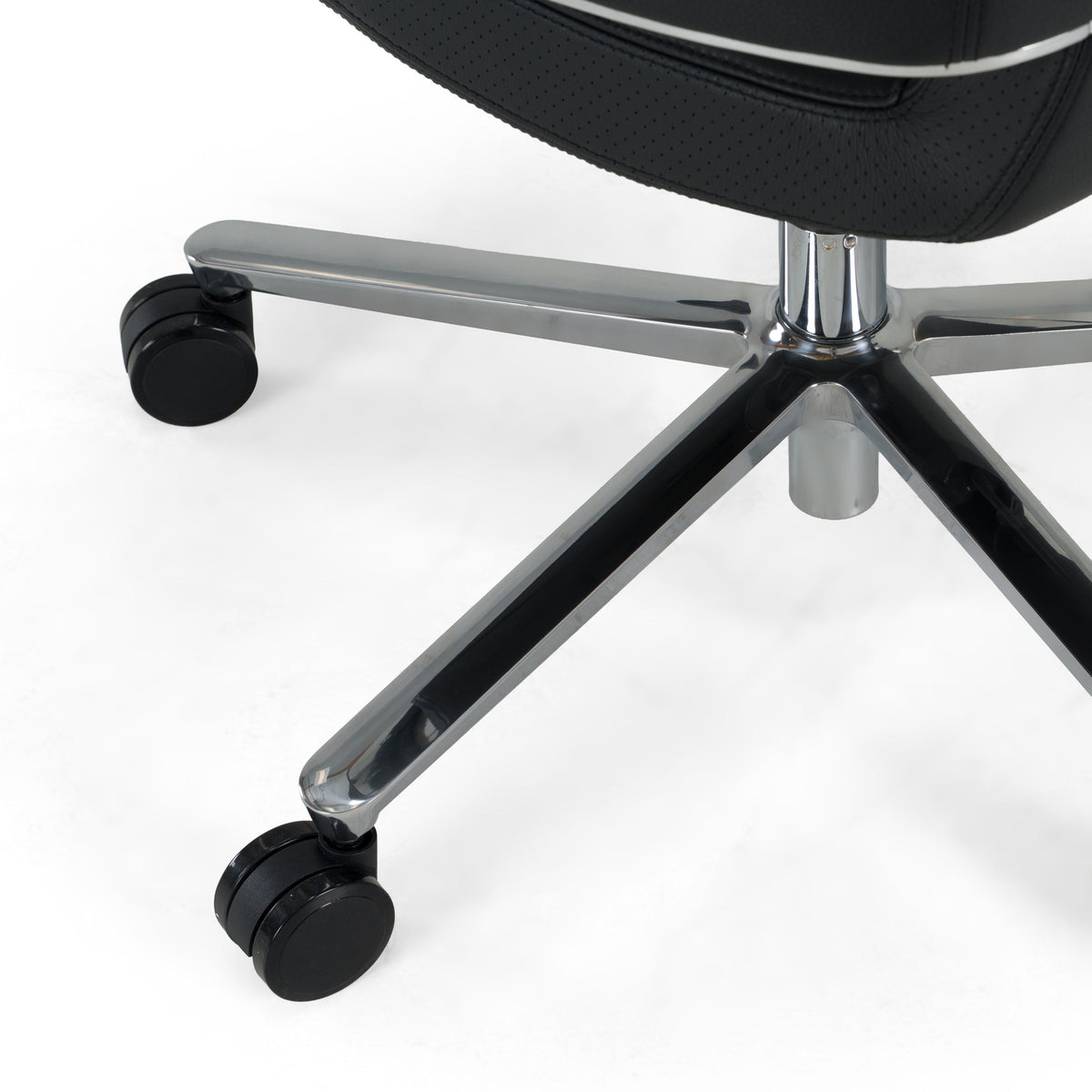 Black Leather Executive Office Chair, Modern Swivel Desk Chair