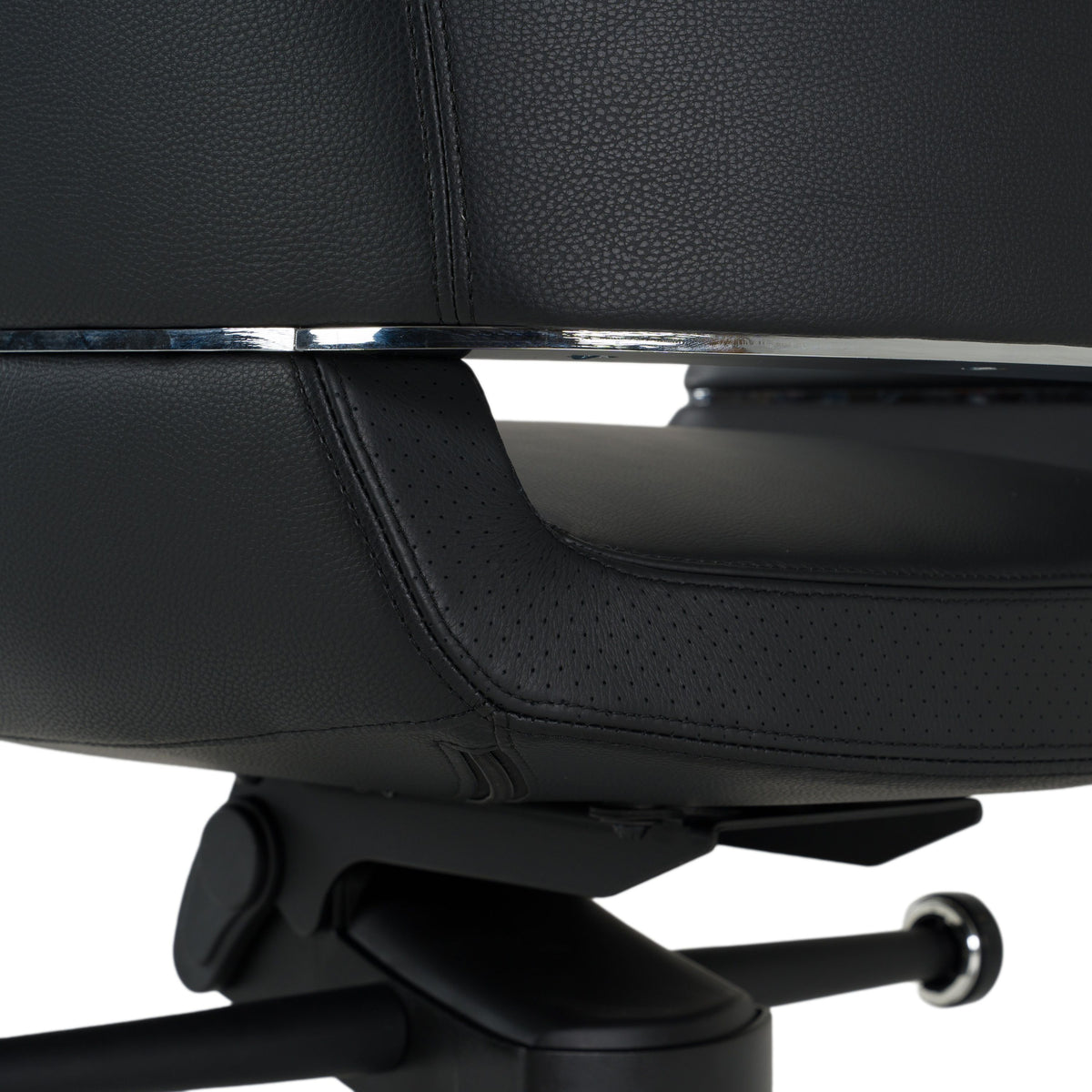 Black Leather Executive Office Chair, Modern Swivel Desk Chair