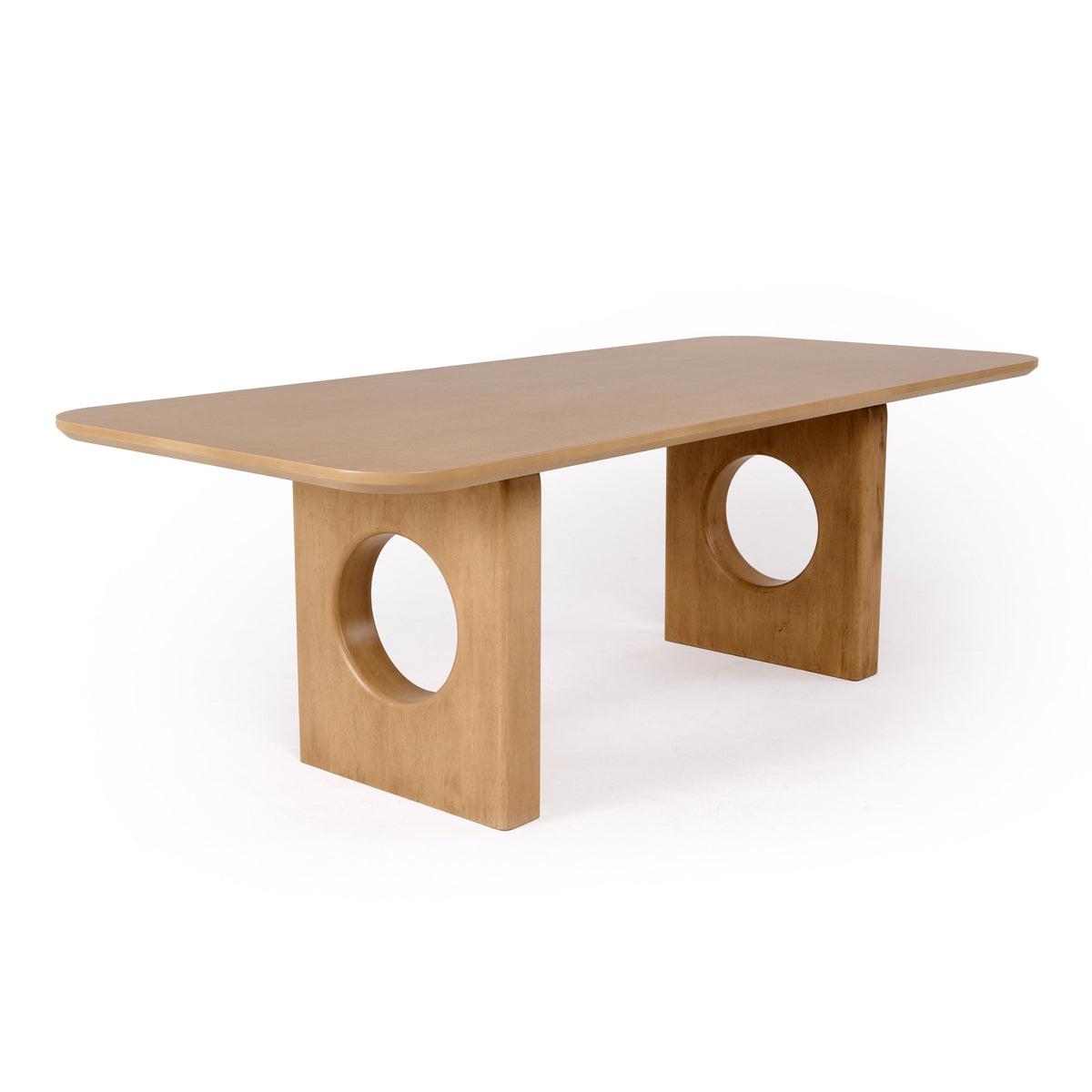 White Oak Dining Room Set, Modern Dining Table with Chairs and Buffet