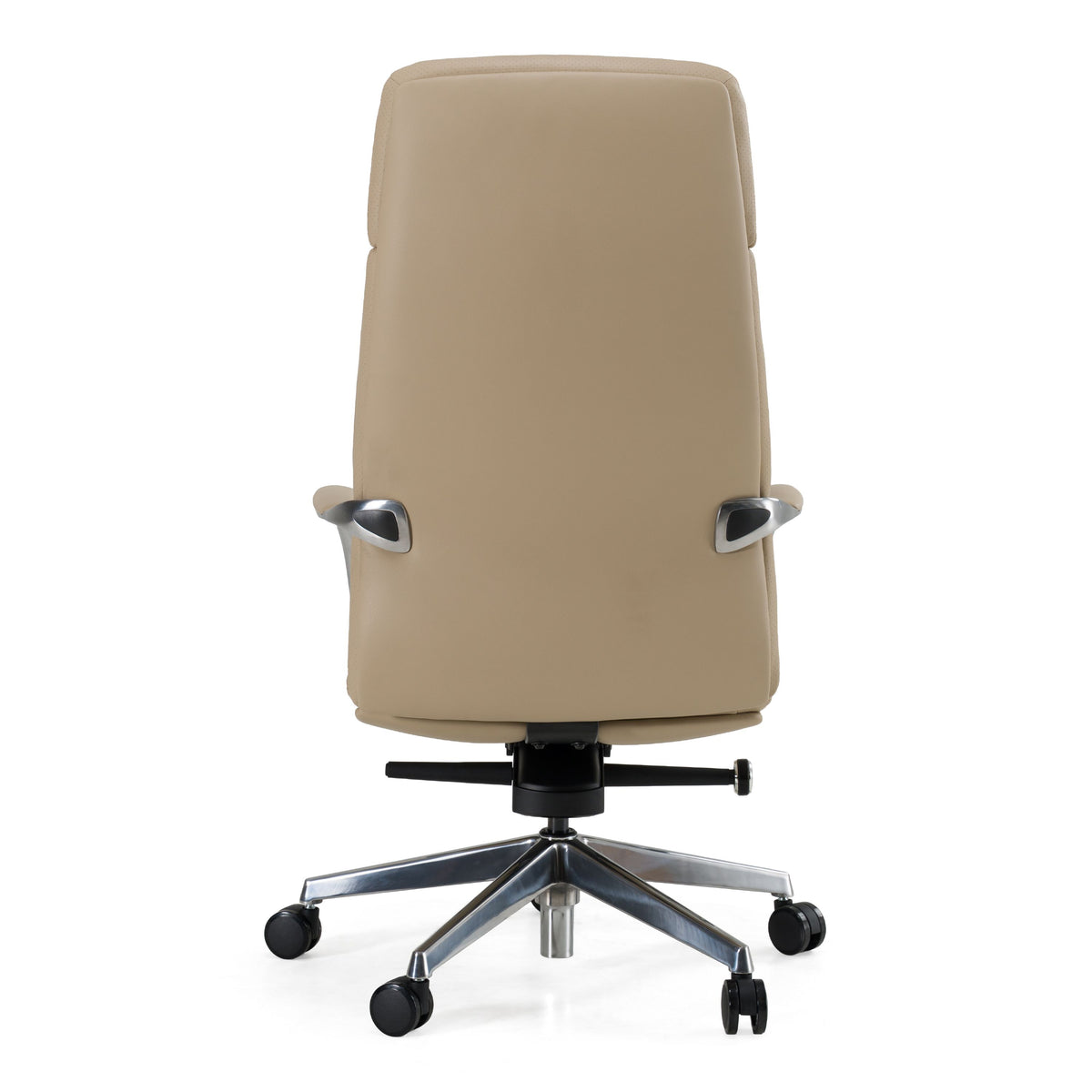 Tan Vegan Leather Office Chair, Executive Desk Chair with Headrest