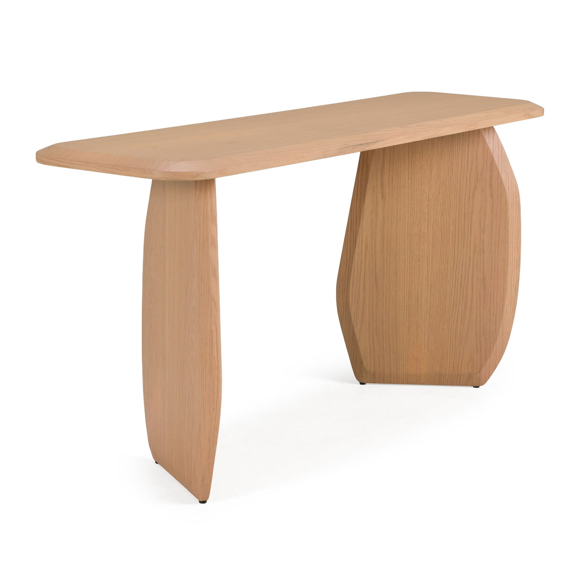 White Oak Console Table, Minimalist Modern Entryway Table