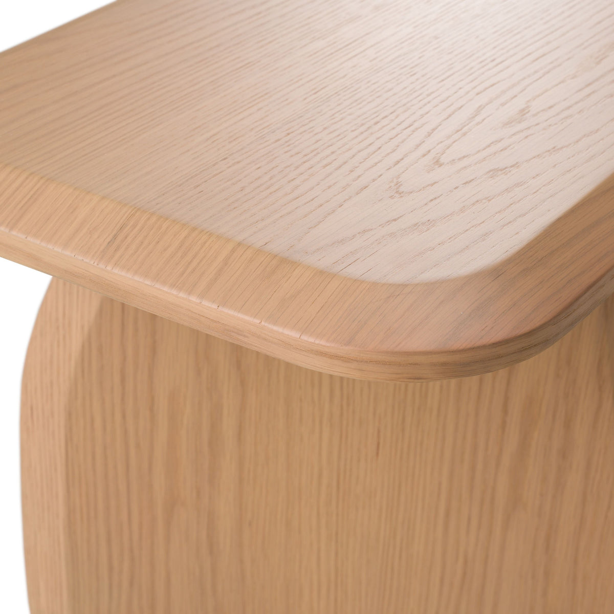 White Oak Console Table, Minimalist Modern Entryway Table
