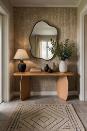 White Oak Console Table, Minimalist Modern Entryway Table