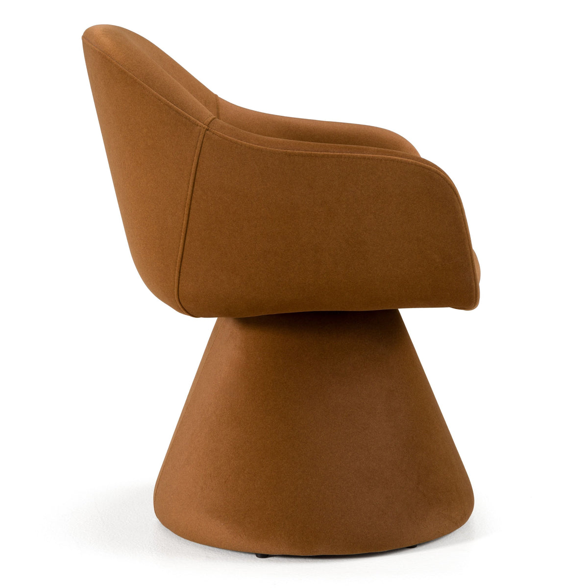 Swivel Dining Chair, Modern Upholstered Kitchen Chair with Iron Frame