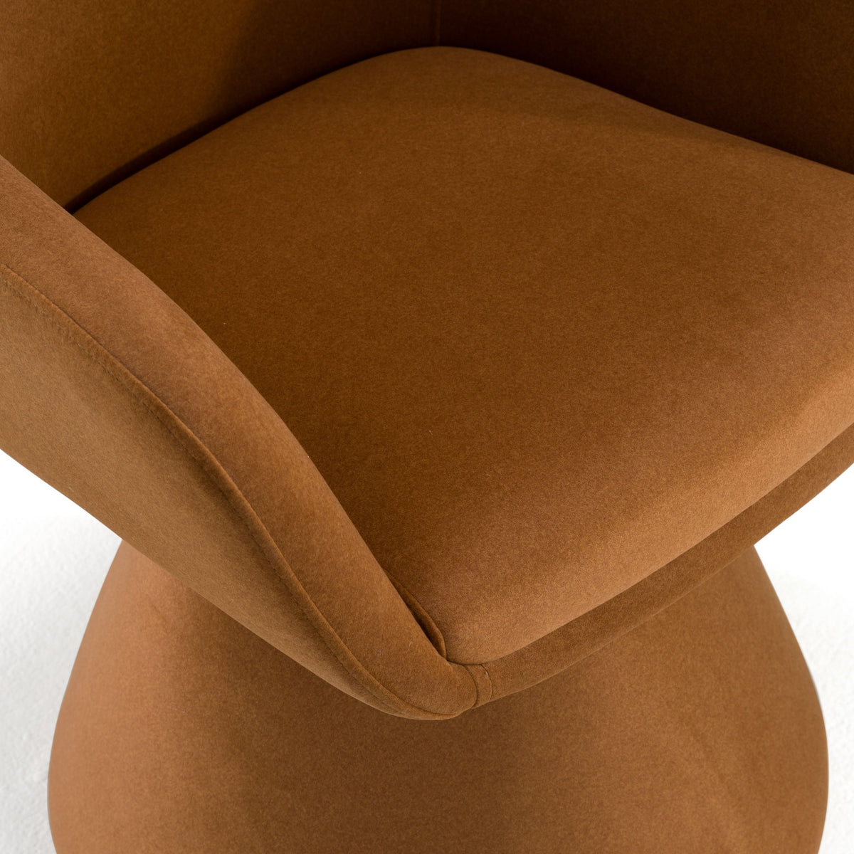 Swivel Dining Chair, Modern Upholstered Kitchen Chair with Iron Frame