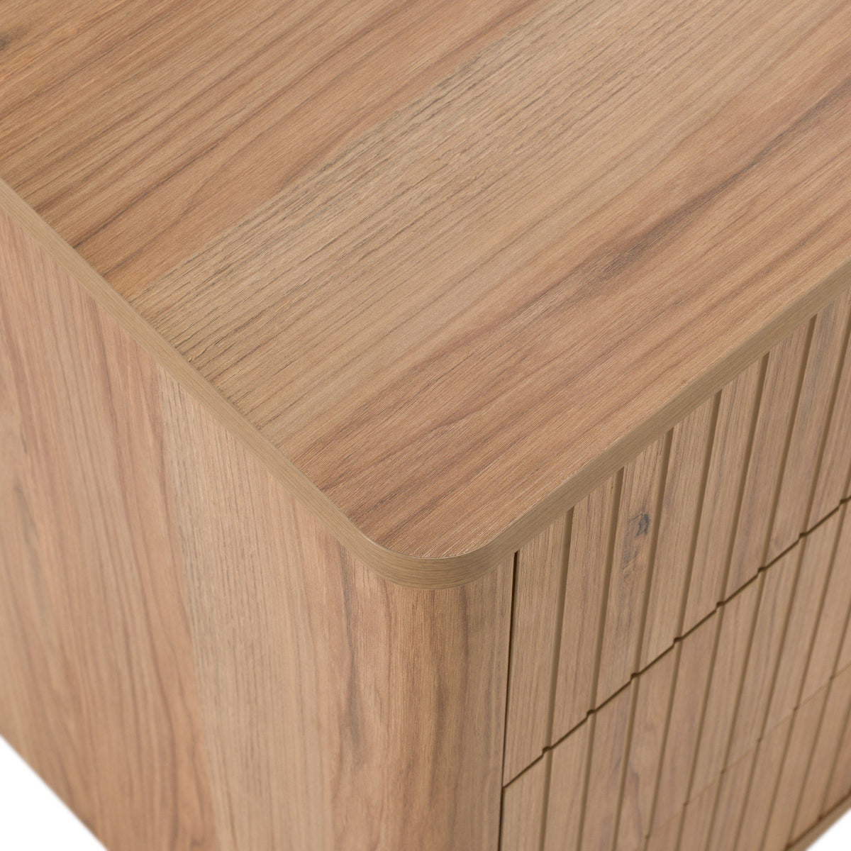 Oak and Gold Dresser, Modern Six Drawer Soft Close Dresser