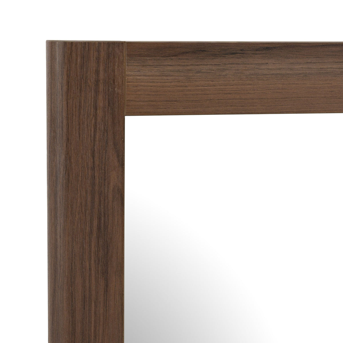 Walnut Dresser Mirror, Modern Textured Wood Grain Bedroom Mirror