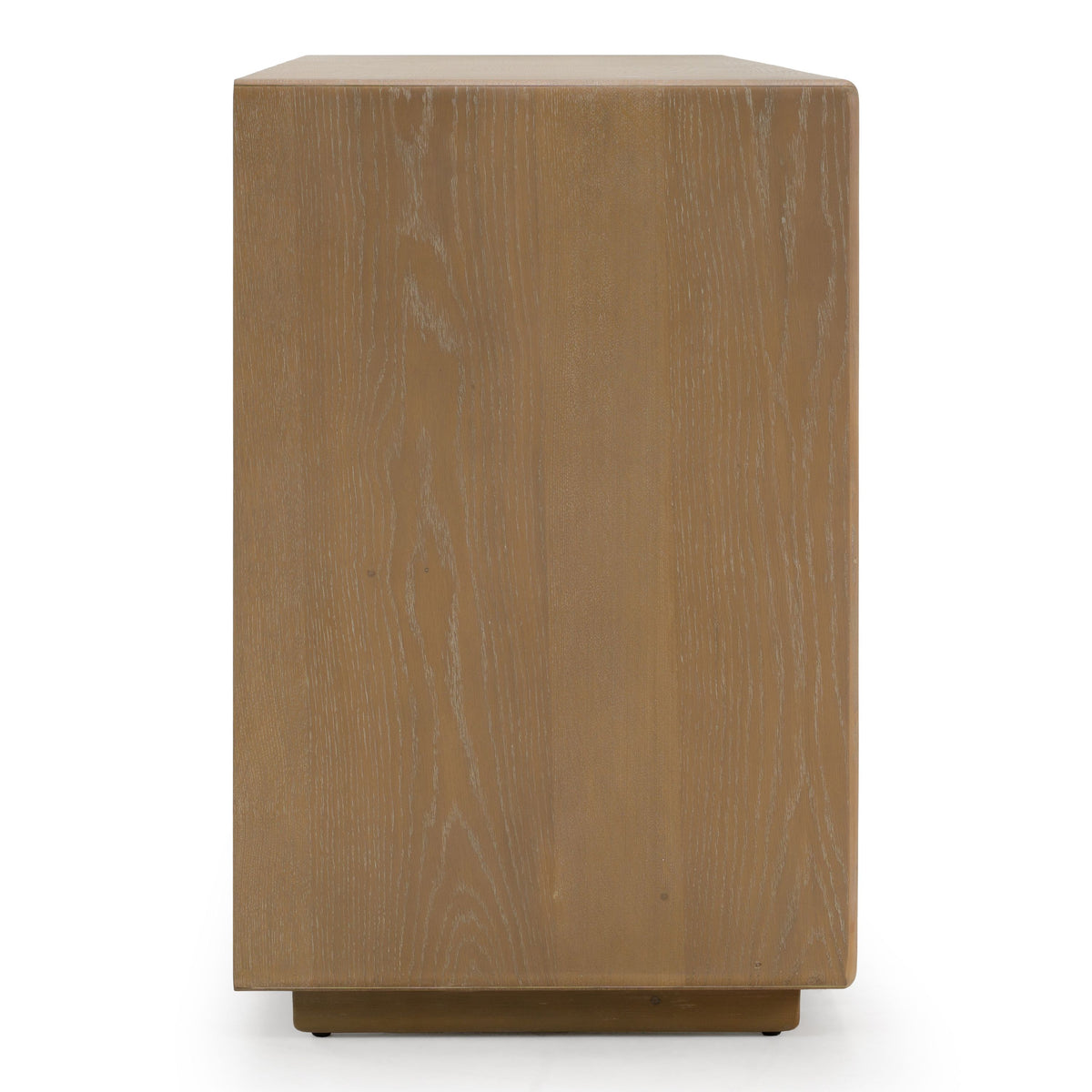 Rattan Front Dresser, Modern Natural Oak Dresser with Open Shelves