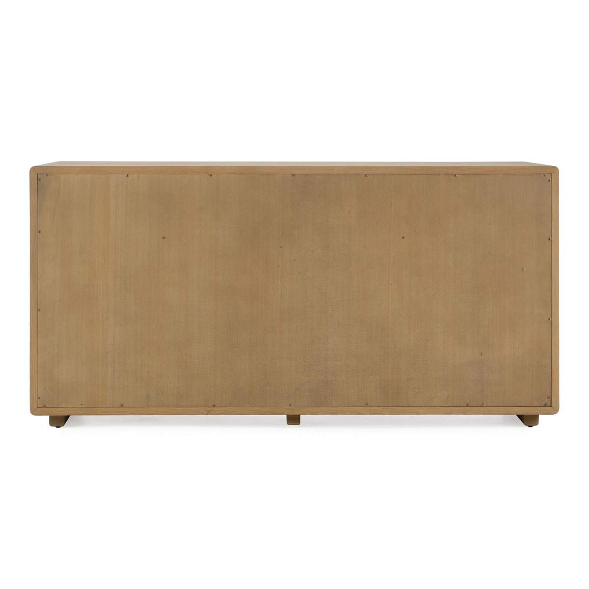 Rattan Front Dresser, Modern Natural Oak Dresser with Open Shelves