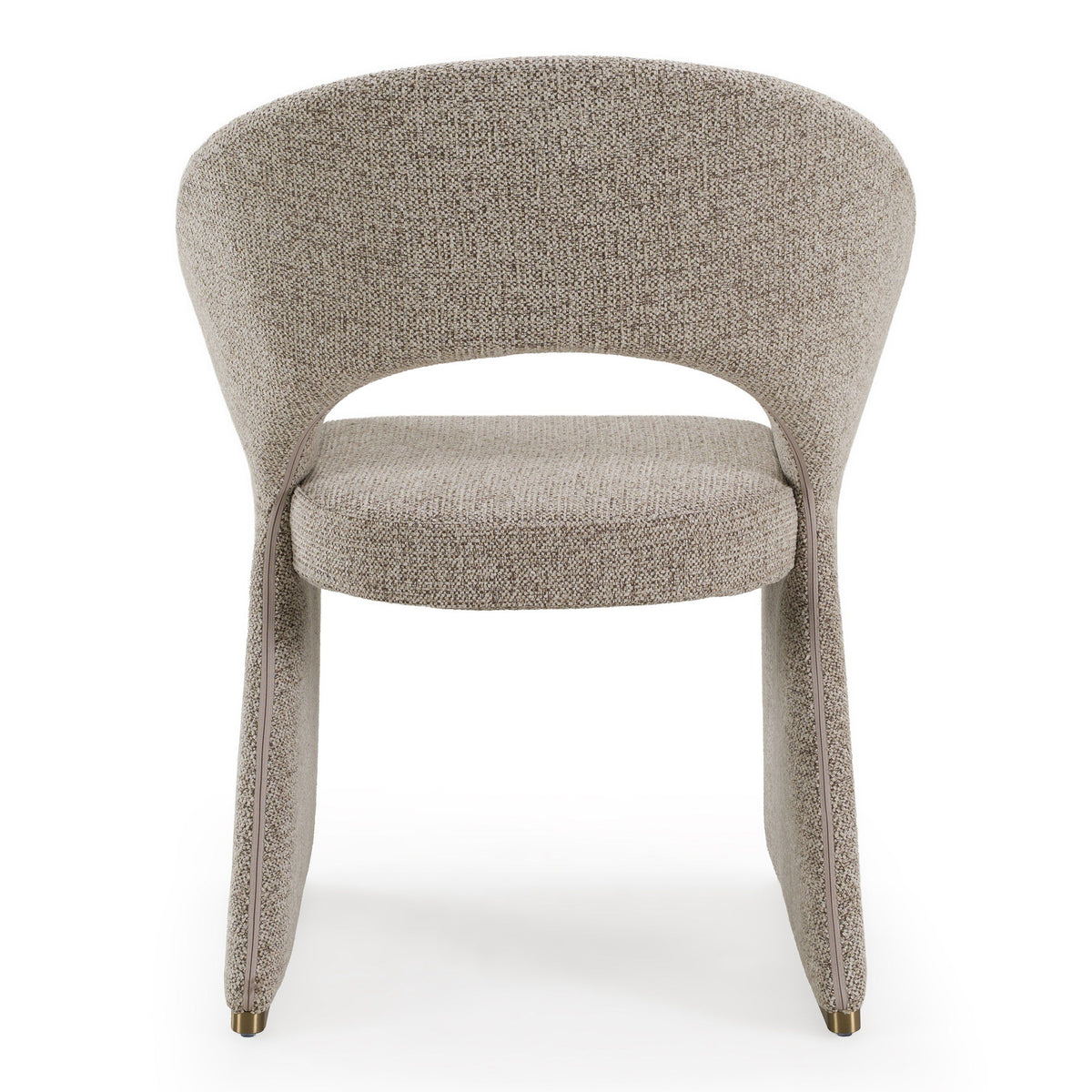 Upholstered Dining Arm Chair, Modern Dining Chair with Steel Accents