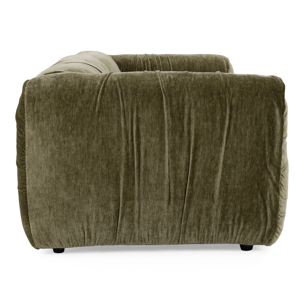 Olive Green Modular Sofa, Modern Deep Seat Square Arm Couch