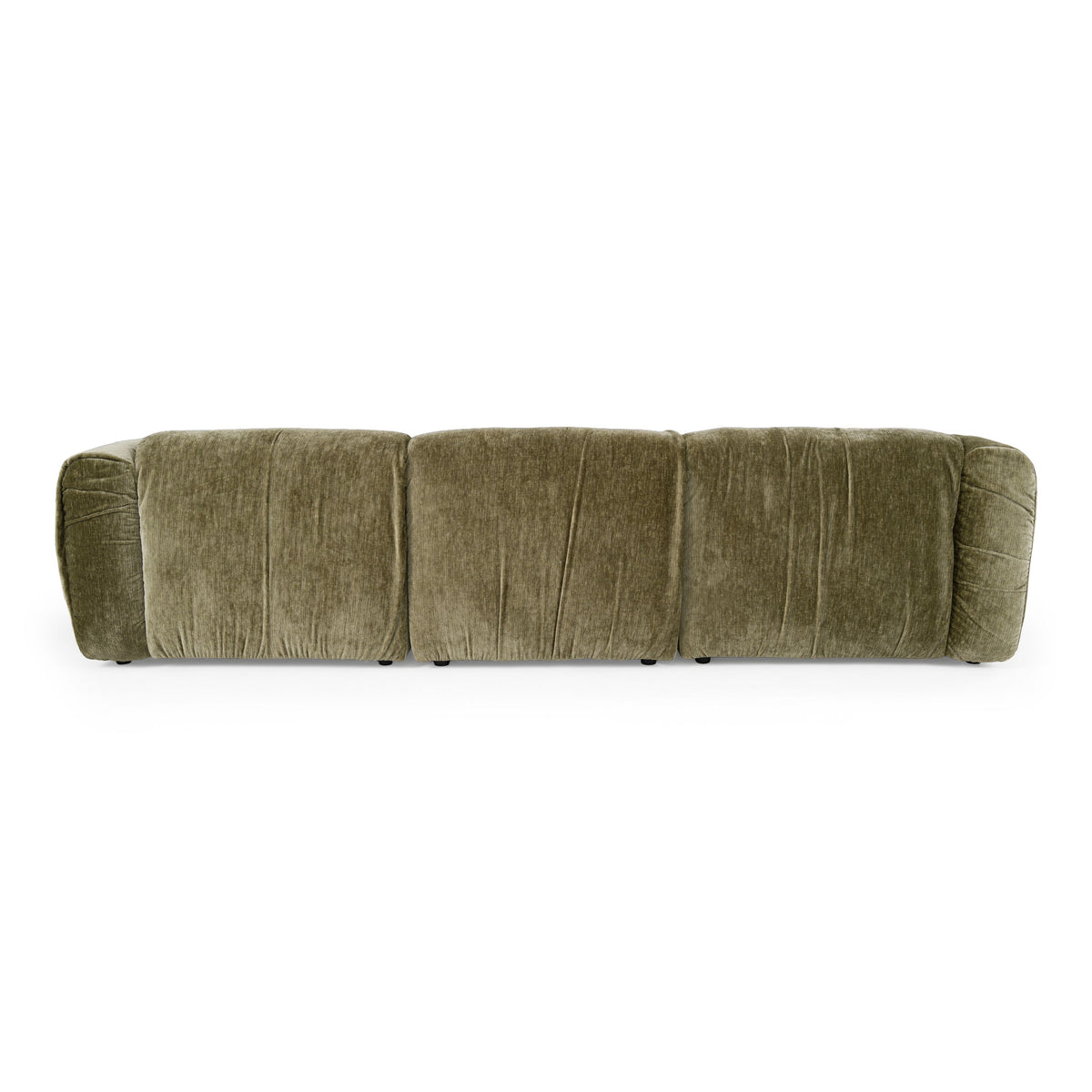 Olive Green Modular Sofa, Modern Deep Seat Square Arm Couch