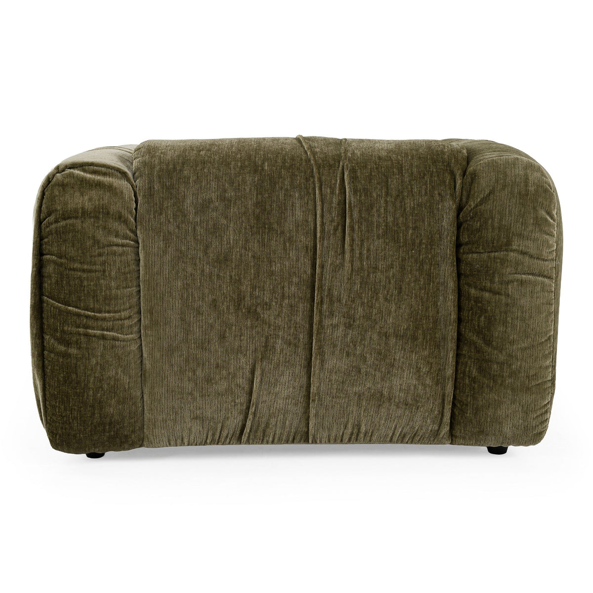 Olive Green Lounge Chair, Modern Oversized Square Arm Accent Chair