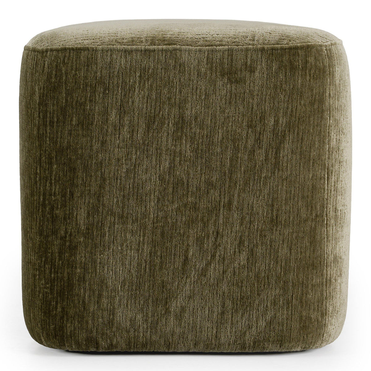 Olive Green Upholstered Bench, Modern Fabric Ottoman Bench