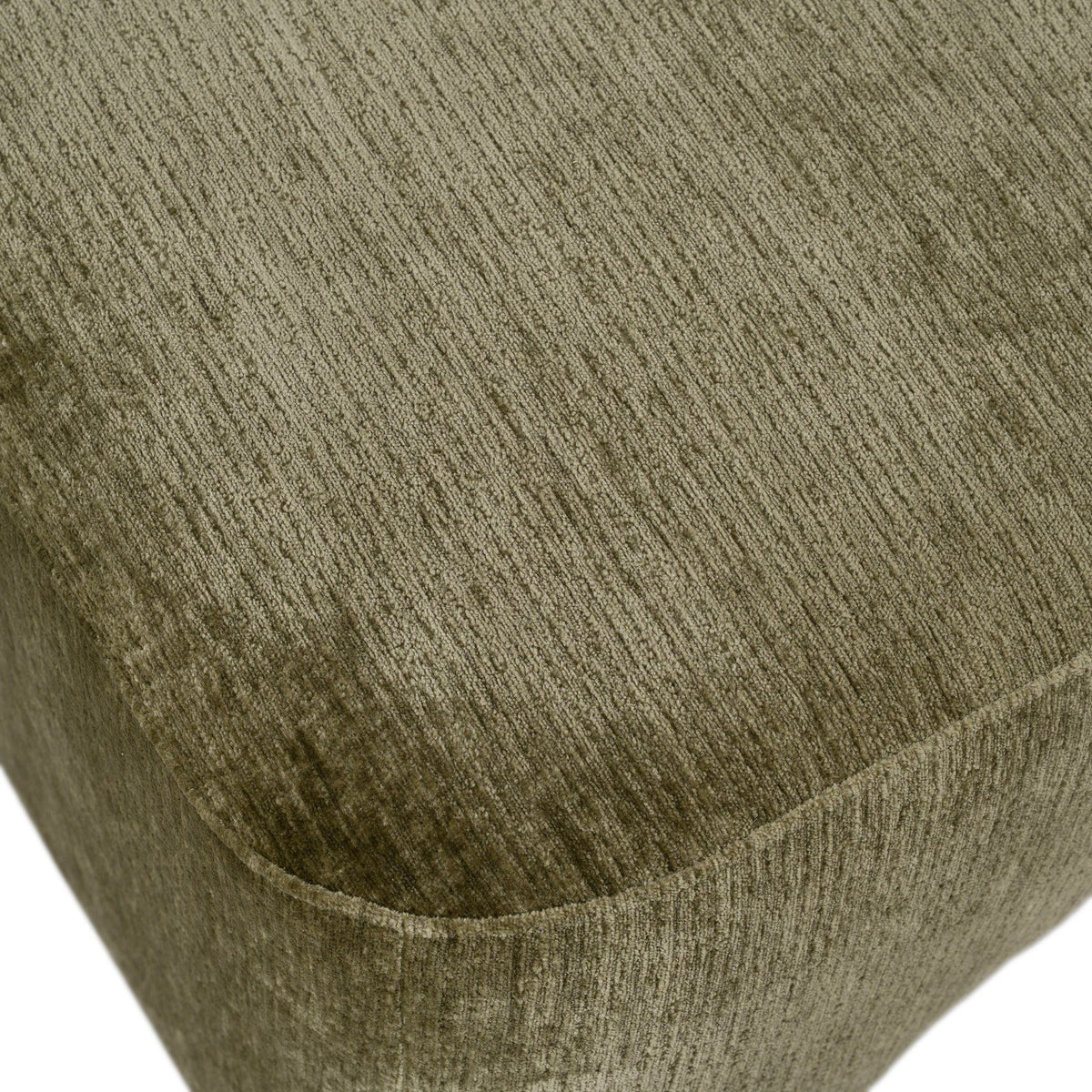 Olive Green Upholstered Bench, Modern Fabric Ottoman Bench