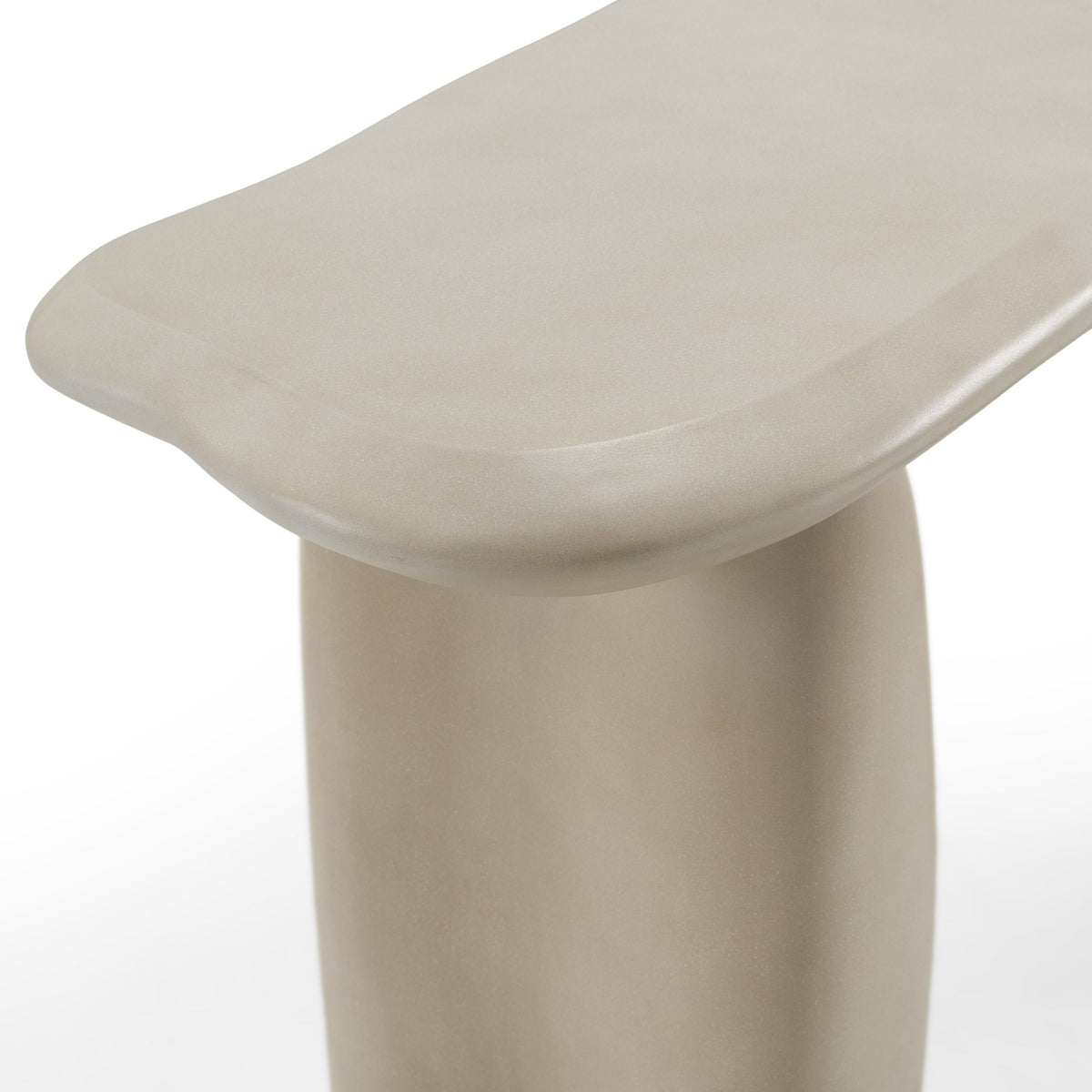 Sand Concrete Console Table, Modern Organic Entryway Table