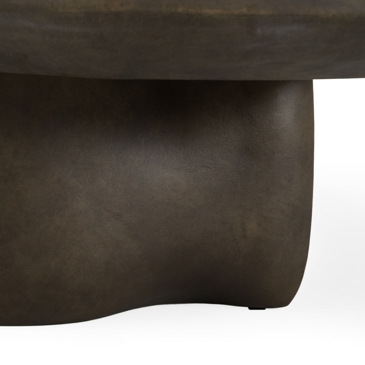 Organic Shape Coffee Table, Modern Brown Free Form Living Room Table
