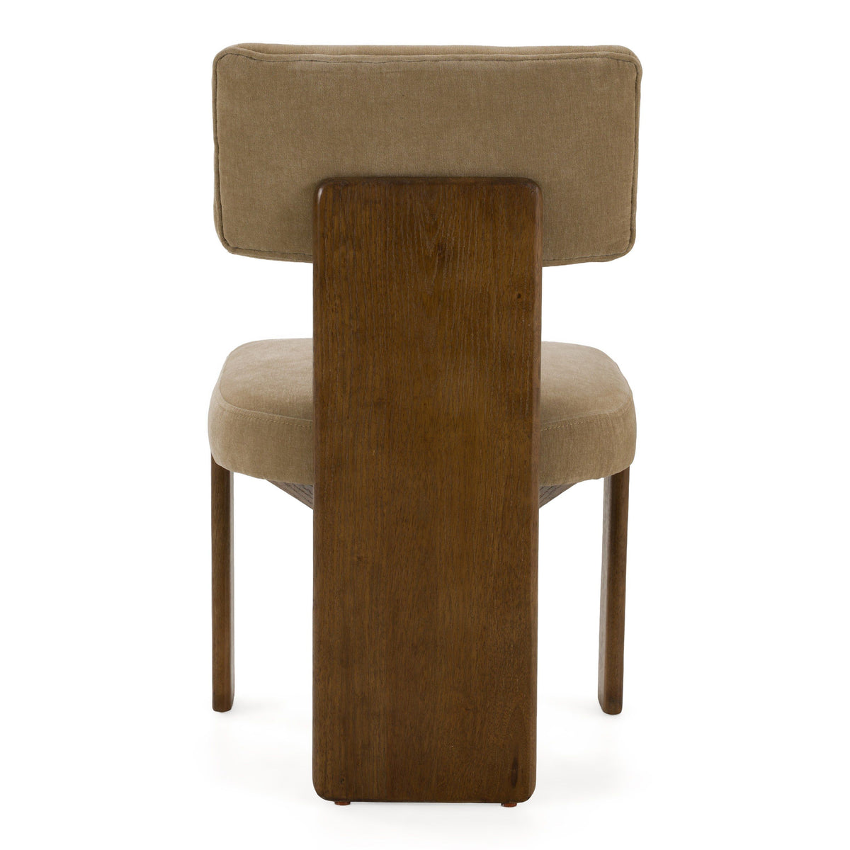Tan Upholstered Dining Chairs, Modern Walnut Side Chair Set with Casters