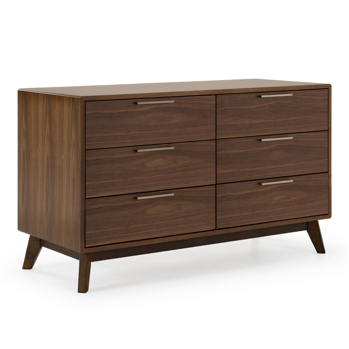 Beige Teddy Fabric Bedroom Set, Hexagon Tufted Bed with Walnut Dresser
