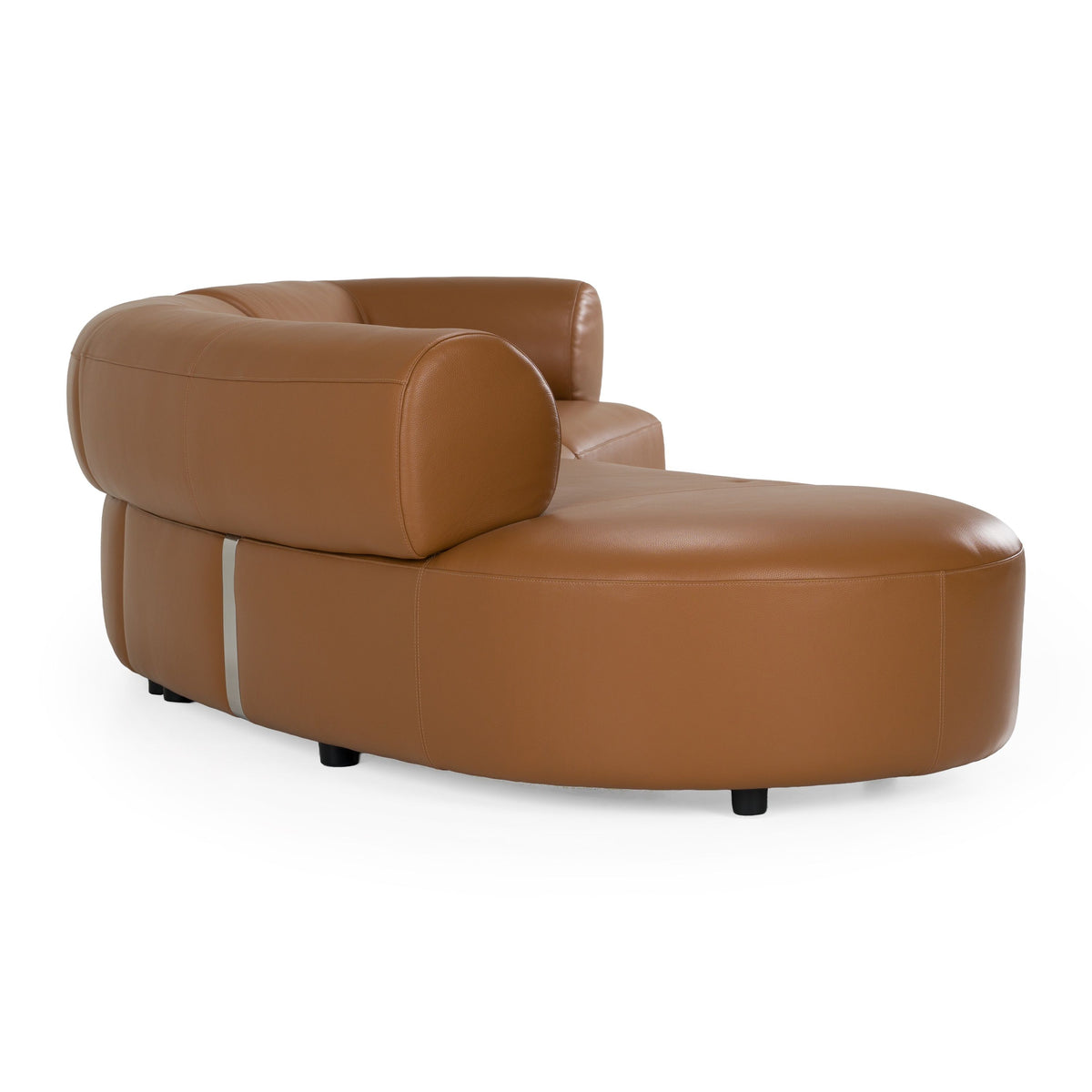 Brown Leather Sectional Sofa with Chaise, Contemporary Left Facing Couch