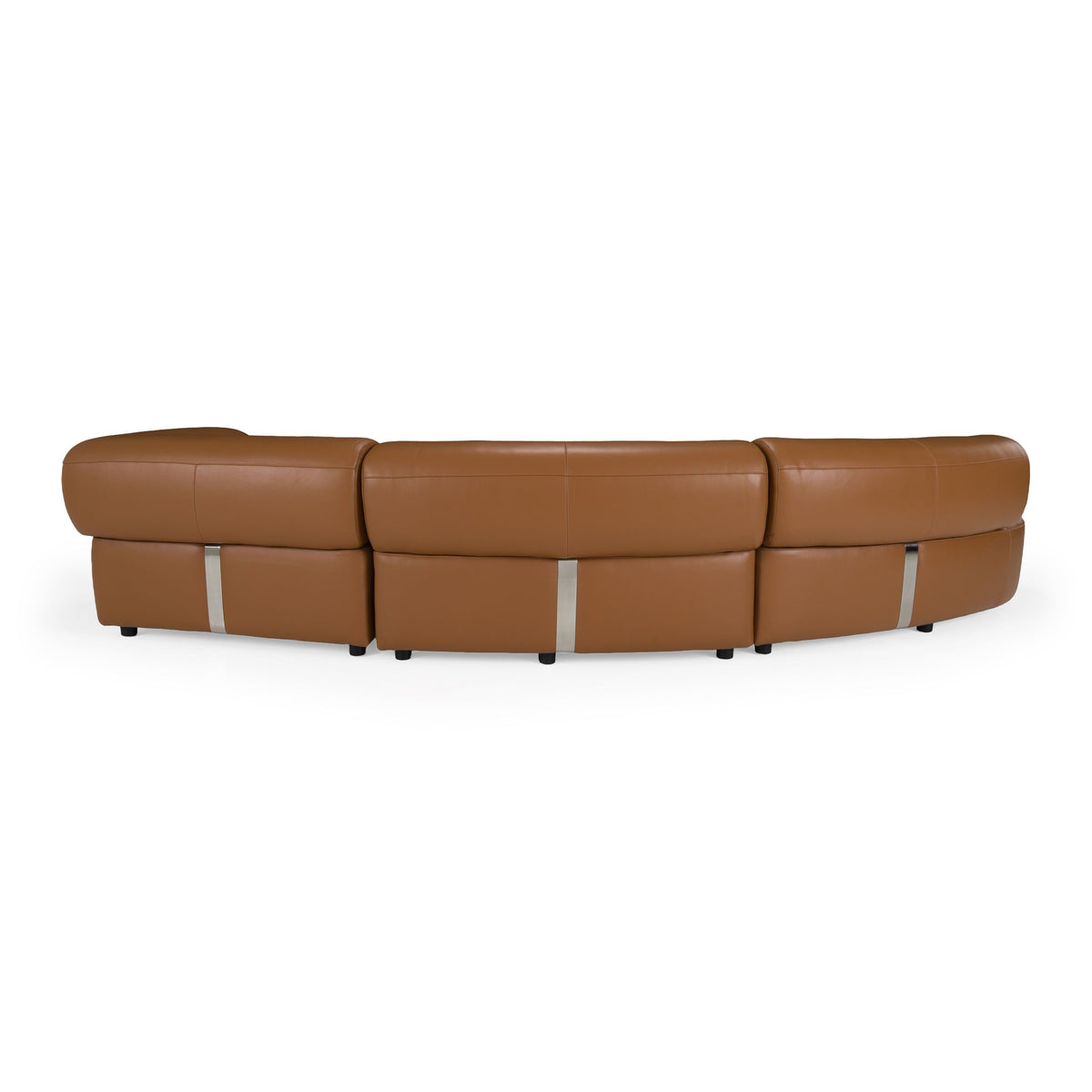 Brown Leather Sectional Sofa with Chaise, Contemporary Left Facing Couch