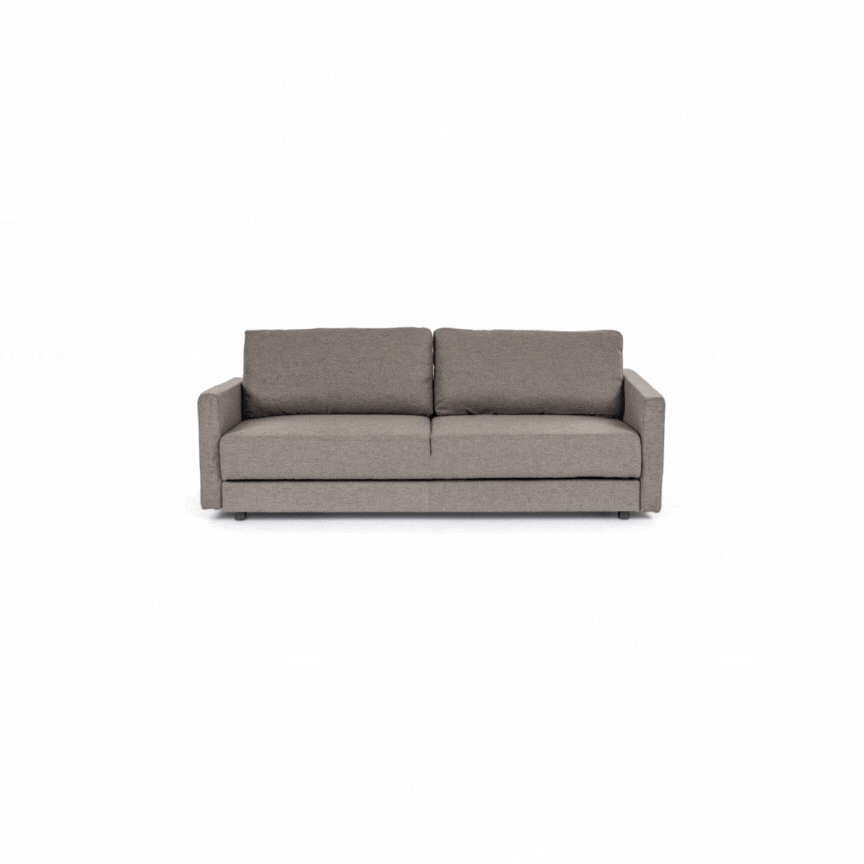 Grey Fabric Sleeper Sofa, Modern Convertible Sofa Bed