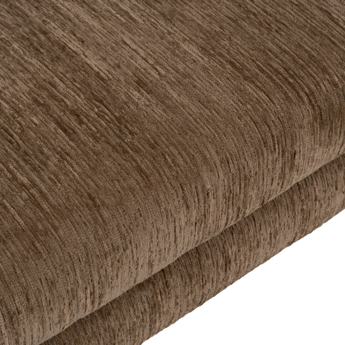 Brown Fabric Sofa, Contemporary Square Arm Couch with Wood Legs