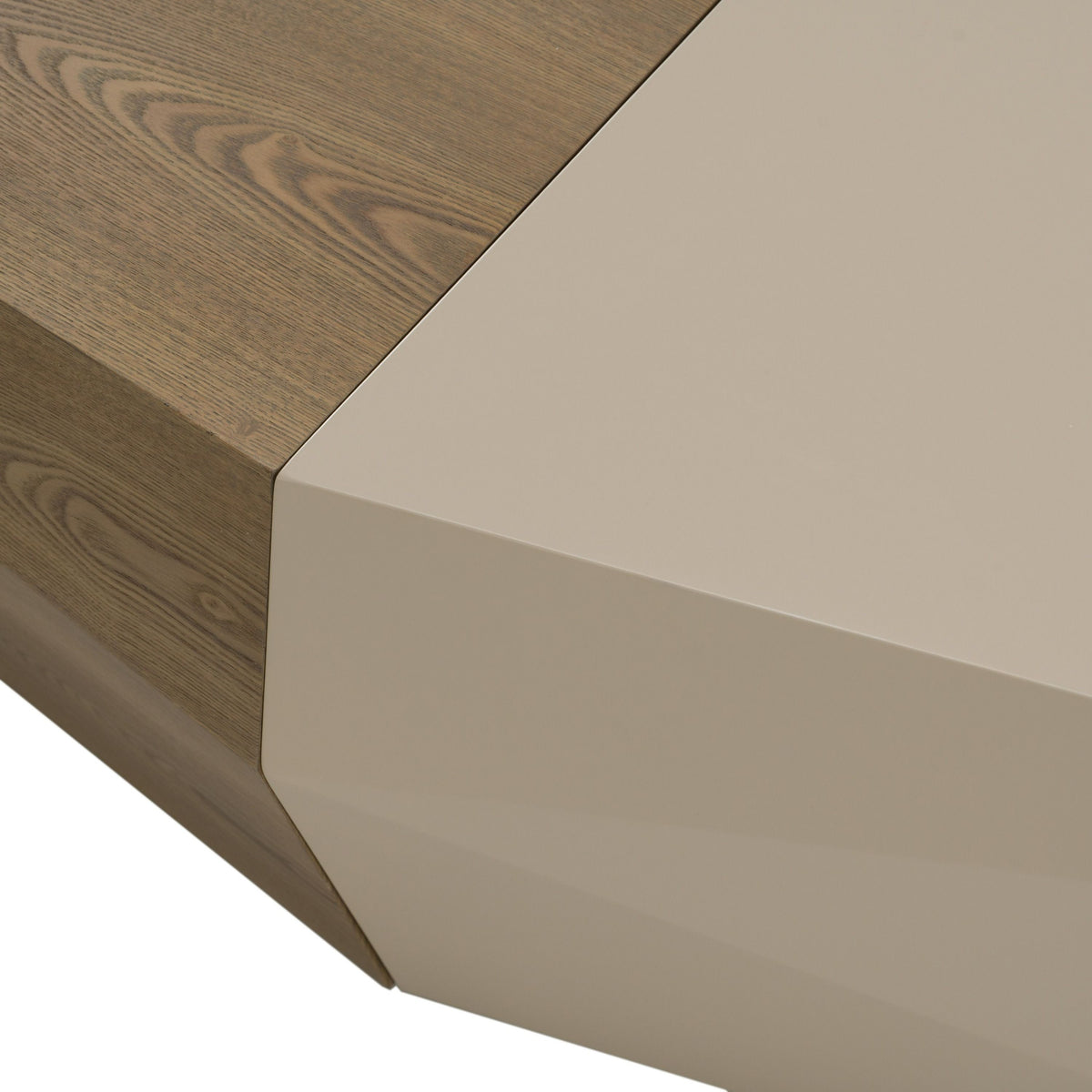 Coffee Table Set, Contemporary Buckwheat and Taupe Ash Wood Tables
