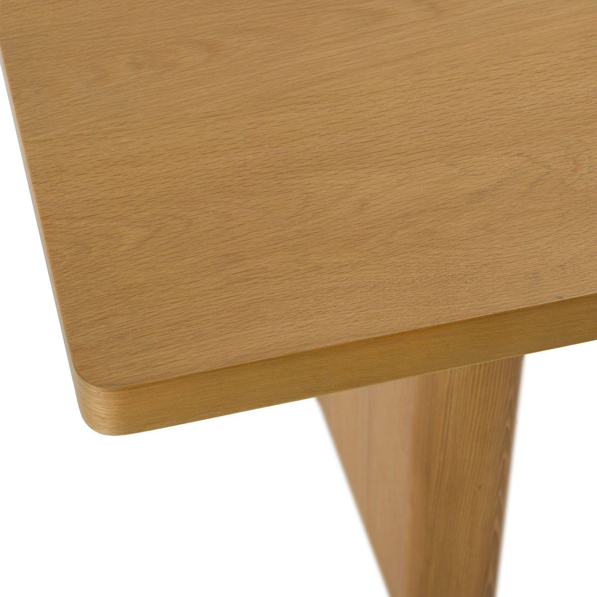 Oak Rectangular Dining Table, Modern Double Pedestal Kitchen Table