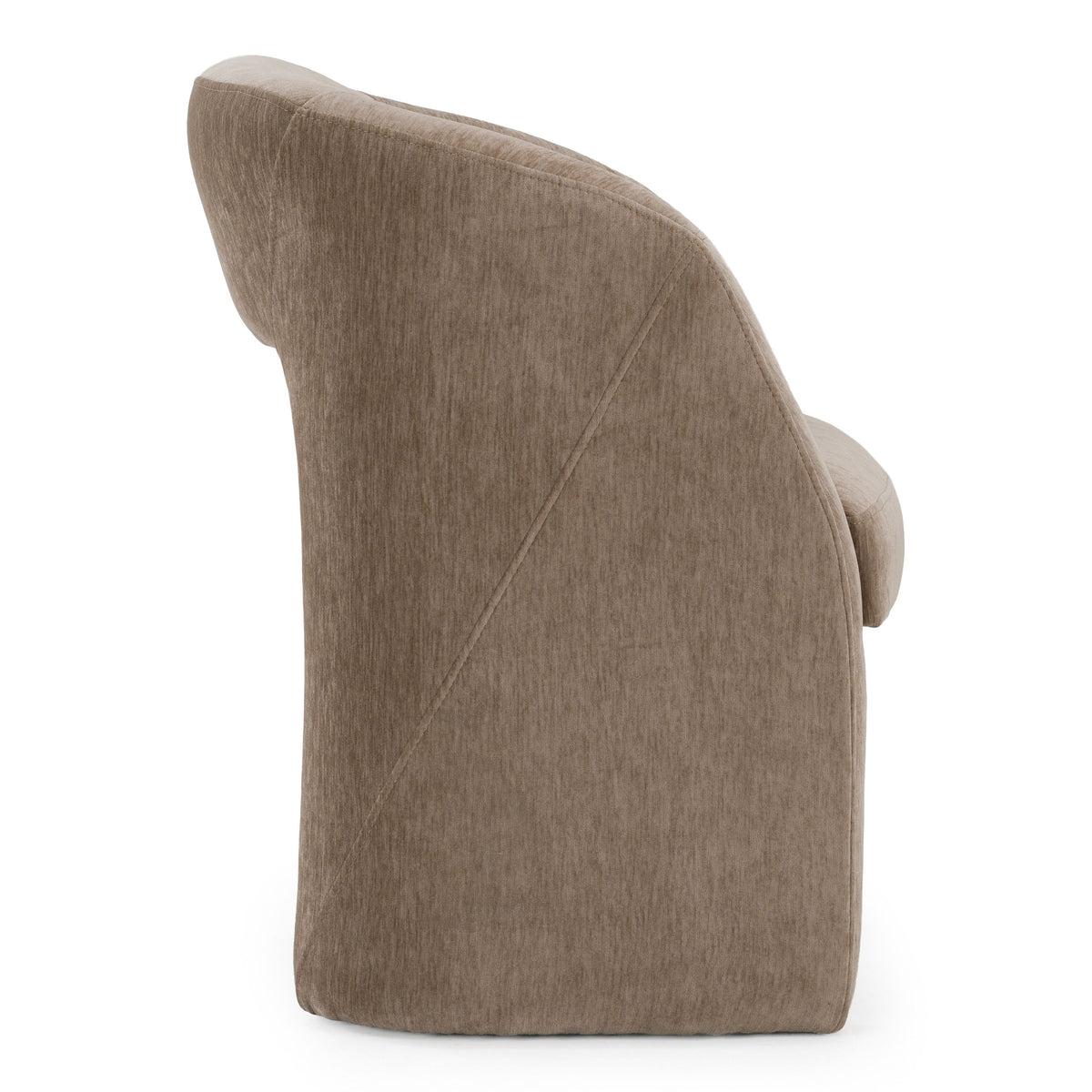 Tan Fabric Dining Arm Chair, Modern Upholstered Kitchen Chair