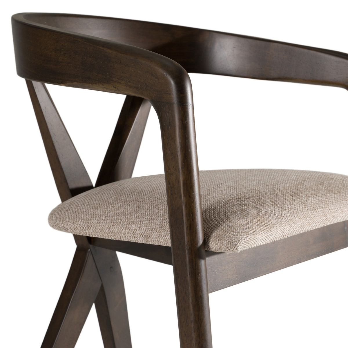 Round Pedestal Dining Set, Mid Century Wenge Table with Cross Back Chairs
