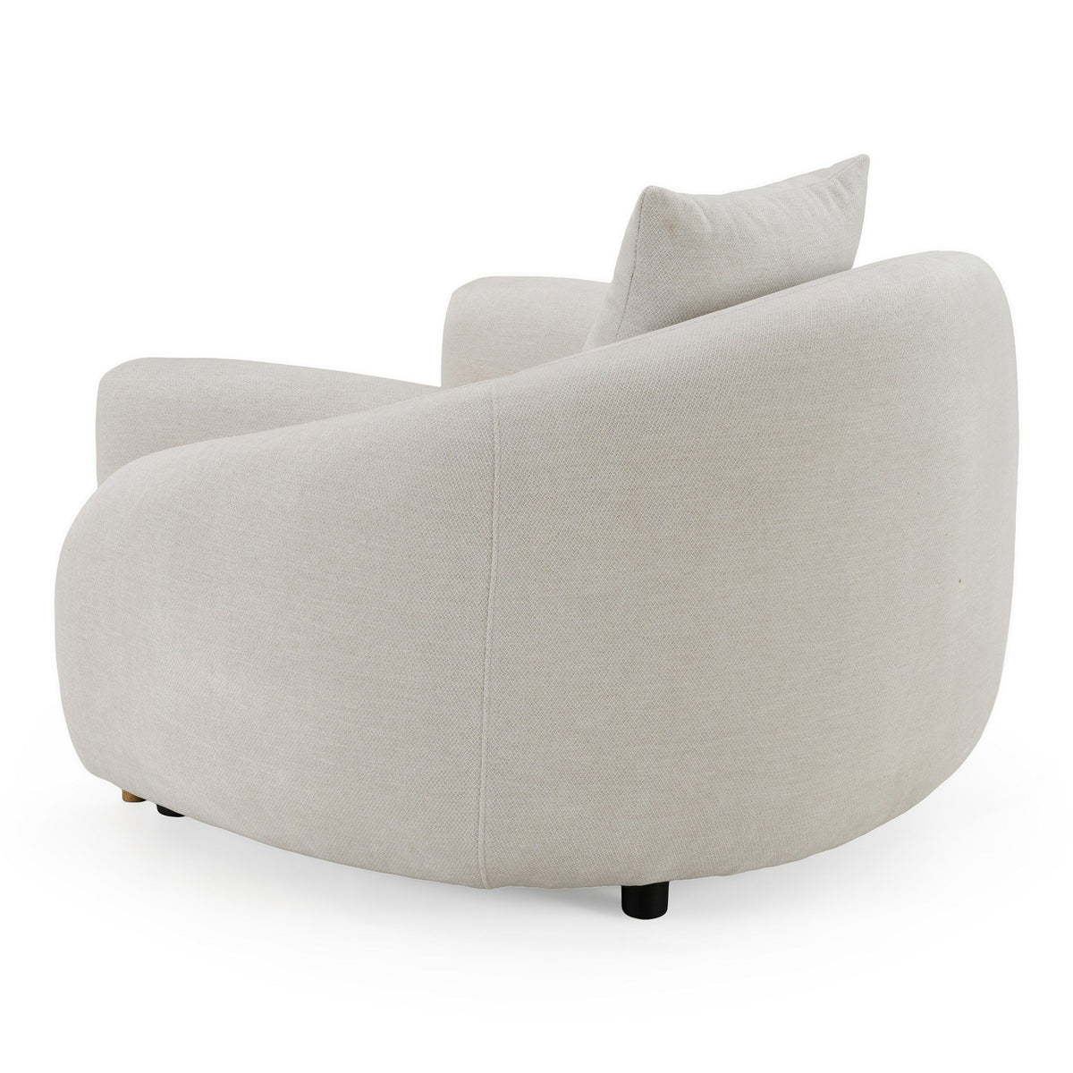 Beige Upholstered Accent Chair, Wide Square Arm Lounge Chair